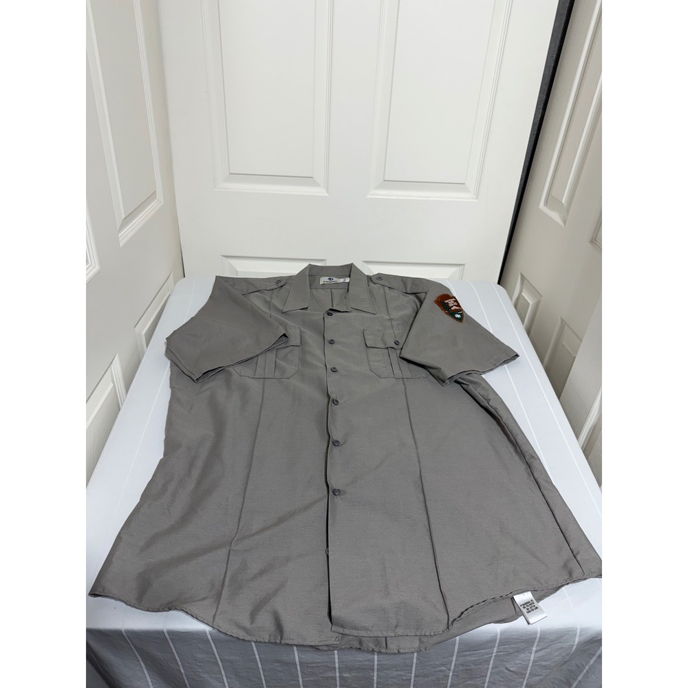 VF Imagewear National Park Service NPS Uniform Shirt Grey Short Sleeve XXL SS